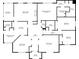 Detailed floor plan showcasing the layout of the home, including room dimensions and overall design at 958 Tamarack Cir N Dr, Indianapolis, IN 46260
