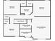 Floor plan showcasing the layout of the home's upper level with four bedrooms at 11741 Langham Crescent Ct, Fishers, IN 46037