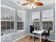 Bright home office with natural light, a ceiling fan, and two windows at 13982 Avalon Blvd, Fishers, IN 46037