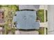 Aerial view of a single-Gathering home showcasing the roof, backyard, landscaping, and overall property layout at 14019 Colville Cir, Carmel, IN 46033