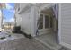 Charming outdoor patio with blue and white striped curtains at 1444 Waterleaf Dr, Westfield, IN 46074
