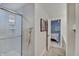 Bathroom featuring glass enclosed shower and modern fixtures at 1472 Windpump Way, Carmel, IN 46280