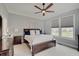 Spacious bedroom with a large bed, windows with blinds, and light grey walls at 1472 Windpump Way, Carmel, IN 46280