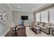 Bright home office with large windows, modern desk, and comfortable seating at 1472 Windpump Way, Carmel, IN 46280