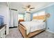 This bedroom is spacious and features hardwood floors at 16471 E 196Th St, Noblesville, IN 46060