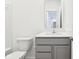 Bathroom vanity featuring a white countertop and mirror at 19245 Red Willow Ln, Noblesville, IN 46062