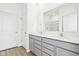 A dual sink bathroom featuring modern fixtures and a spacious layout at 19245 Red Willow Ln, Noblesville, IN 46062