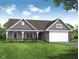 Charming single-story home featuring a well-manicured lawn, brick accents, and an attached two-car garage at 19245 Red Willow Ln, Noblesville, IN 46062