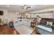 Expansive living room with hardwood floors, and an open layout with lots of natural light and neutral colors at 267 Westbrook Ct, Columbus, IN 47201