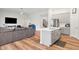 Spacious living space blending the kitchen, living, and dining areas, perfect for modern living at 3971 Albert Ln, Bargersville, IN 46106