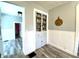 Dining area with white wainscotting, and a built in display cabinet at 4029 W Fairview Rd, Greenwood, IN 46142