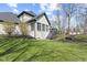 Expansive backyard with a large deck at 4312 S Woodbridge Ln, New Palestine, IN 46163
