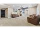 Basement seating area featuring comfortable furnishings and a modern TV at 4312 S Woodbridge Ln, New Palestine, IN 46163