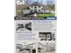 Stunning exterior view of home with manicured lawn; text overlay boasts 5 beds, 4 baths, and 5000+ square feet at 4312 S Woodbridge Ln, New Palestine, IN 46163