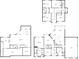 Detailed floor plan showcasing layout of three floors with dimensions for rooms and features at 4312 S Woodbridge Ln, New Palestine, IN 46163