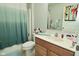 Bathroom featuring a combination shower and bathtub with vanity and modern fixtures at 5145 Greenheart Pl, Indianapolis, IN 46237