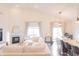 Spacious living room with fireplace, large windows, and open concept design at 5301 Tanglewood Ln, Whitestown, IN 46075