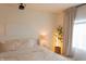Bright main bedroom featuring a large bed and natural light from a window with sheer curtains at 5301 Tanglewood Ln, Whitestown, IN 46075