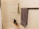Clean shower with a black towel rack and decorative eucalyptus at 5301 Tanglewood Ln, Whitestown, IN 46075