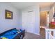 Comfortable bedroom features an accessible closet and neutral carpeting at 6018 Maple Forge Cir, Indianapolis, IN 46254