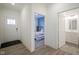 Hallway with hardwood floors leading to bedroom and bathroom at 714 Faudree Dr, Westfield, IN 46074