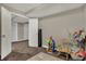 Playroom with an adjacent storage space and a cozy hammock chair at 8734 Blue Marlin Dr, Indianapolis, IN 46239