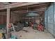 Spacious garage interior with ample storage space, perfect for organizing tools and equipment at 1000 Janet Dr, Greenwood, IN 46142