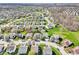 Neighborhood aerial view of residential community with mature trees and green lawns in the spring at 10303 Memorial Knoll Dr, Indianapolis, IN 46234