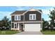 Beautiful two-story home featuring modern siding, a two-car garage, and manicured landscaping at 1038 Stubble Run, Danville, IN 46122