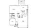 Detailed first floor plan showcasing the layout, including a kitchen, dining, flex space, and garage at 1038 Stubble Run, Danville, IN 46122