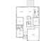 Layout of the first floor of a new home build, with kitchen, living spaces, and garage at 1056 Stubble Run, Danville, IN 46122