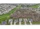 An aerial view displays a well-planned community with single-Gathering homes and green spaces at 12753 Bristow Ln, Fishers, IN 46037