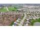 Aerial view shows a residential neighborhood with the home distinguished by a red map pin and tidy backyard at 12753 Bristow Ln, Fishers, IN 46037