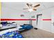Spacious bedroom with neutral carpet and colorful decor at 13820 N Cardonia Dr, Camby, IN 46113