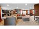 Open concept floor plan with eat in kitchen and living room at 13820 N Cardonia Dr, Camby, IN 46113