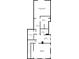 Upper level floor plan including the primary bedroom, walk-in closet, bathrooms and secondary bedroom at 1403 Fletcher Ave, Indianapolis, IN 46203