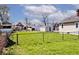 Large backyard with a well-maintained lawn and fence, surrounded by other houses at 1511 E Tabor St, Indianapolis, IN 46203