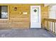 View of the front porch with natural wood features at 1511 E Tabor St, Indianapolis, IN 46203