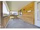 View of the front porch with natural wood features at 1511 E Tabor St, Indianapolis, IN 46203