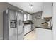 A kitchen showcasing stainless steel appliances and white cabinetry for a clean and modern look at 1517 Citation N Cir, Lebanon, IN 46052
