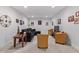 Finished basement area boasts a comfortable sectional couch and stylish decor at 16422 Brigham Ln, Westfield, IN 46074