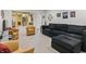 Finished basement with comfortable seating and views of the staircase to the main level at 16422 Brigham Ln, Westfield, IN 46074