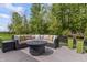 A cozy outdoor space with comfortable seating and a fire pit at 16422 Brigham Ln, Westfield, IN 46074