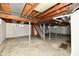 Unfinished basement featuring open layout, offering lots of potential for customization and added living space at 1934 N Arlington Ave, Indianapolis, IN 46218