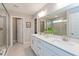 Bright bathroom featuring double sink vanity, large mirror, and modern fixtures at 2208 Dudley Ave, Westfield, IN 46074