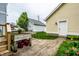 Cozy backyard featuring a small garden, potted plants, and a lush green lawn at 2316 N Pennsylvania St # 1, Indianapolis, IN 46205