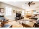 Open-concept living room featuring contemporary furnishings, natural light, and modern decor at 2316 N Pennsylvania St # 1, Indianapolis, IN 46205