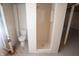 Bathroom with a toilet and tiled stand-up shower at 3140 Bonham Dr, Indianapolis, IN 46222