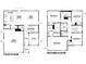 A detailed floor plan showcasing the layout of the first and second floors of the house, including a kitchen and bedrooms at 3276 W Longbranch Dr, Monrovia, IN 46157
