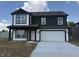 Charming two-story home featuring a two-car garage and classic black and white design at 3315 Godby Dr, Sheridan, IN 46069